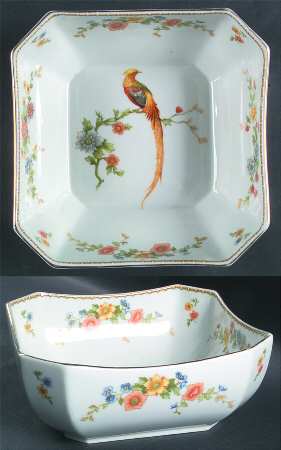 Golden Pheasant (Octagonal) 7" Square Vegetable Bowl