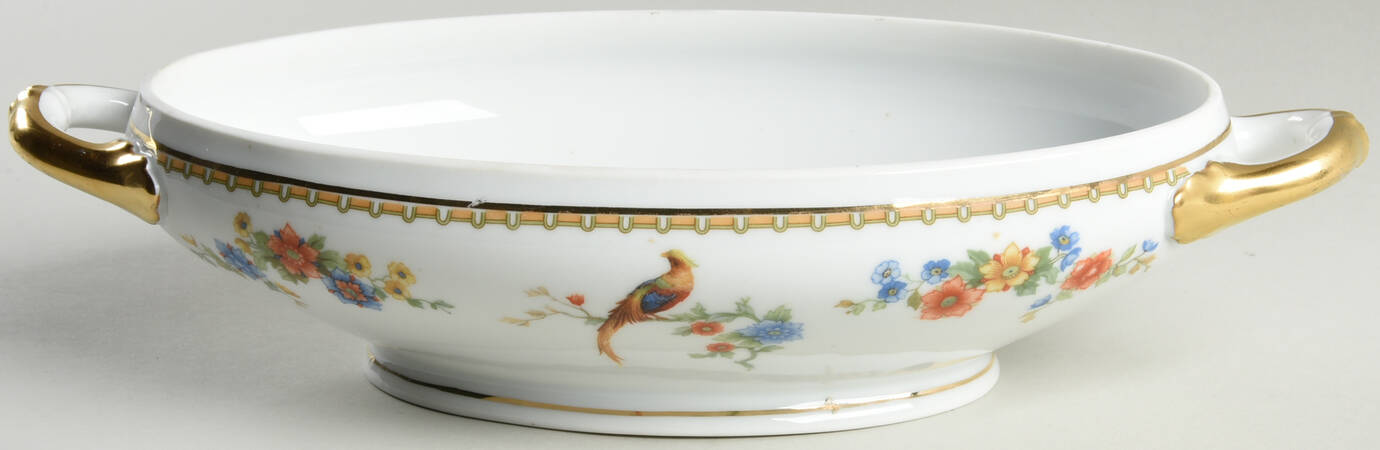 Golden Pheasant (Round) Oval Vegetable No Lid