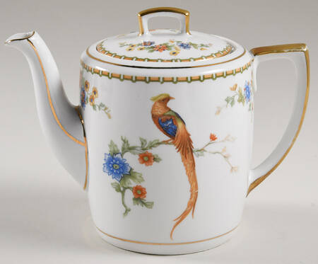 Golden Pheasant (Round) Teapot & Lid