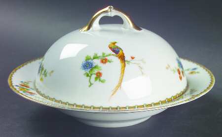 Golden Pheasant (Round) Round Covered Butter