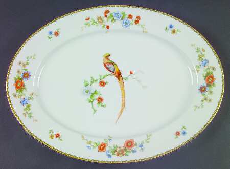 Golden Pheasant (Round) 14" Oval Serving Platter