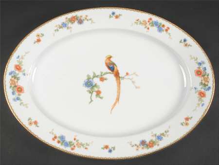 Golden Pheasant (Round) 16" Oval Serving Platter