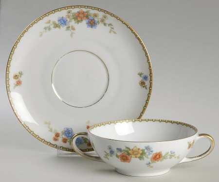 Golden Pheasant (Round) Flat Cream Soup Bowl & Saucer Set