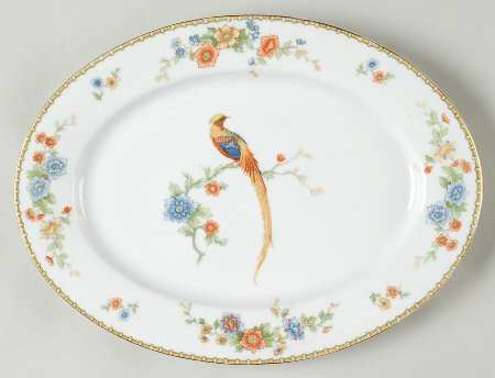 Golden Pheasant (Round) 13" Oval Serving Platter