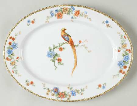 Golden Pheasant (Round) 12" Oval Serving Platter
