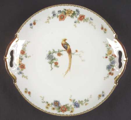 Golden Pheasant (Round) Handled Cake Plate