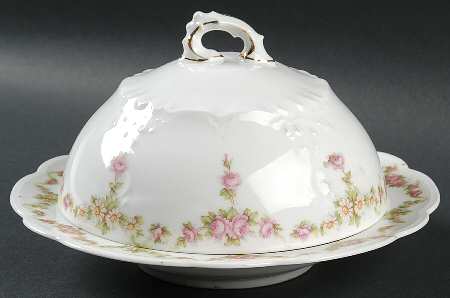 Rose China (Scalloped) Round Covered Butter