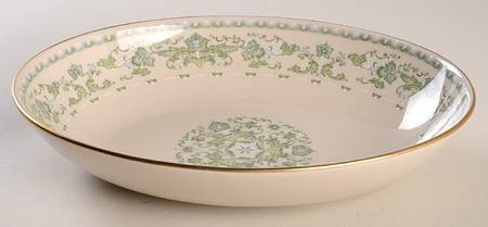 French Scroll 9" Oval Vegetable Bowl