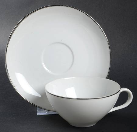 Tiffany Flat Cup & Saucer Set