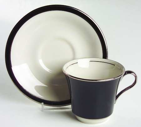 Ebony Flat Cup & Saucer Set