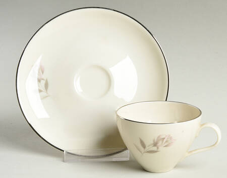 Evening Rose Flat Demitasse Cup & Saucer Set