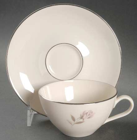 Evening Rose Flat Cup & Saucer Set