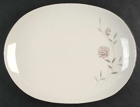Evening Rose 14" Oval Serving Platter