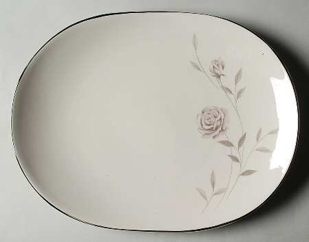 Evening Rose 12" Oval Serving Platter