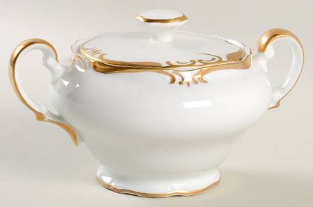 Baroness Gold Sugar Bowl & Lid