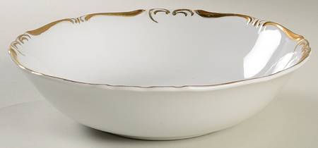 Baroness Gold 9" Round Vegetable Bowl