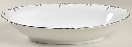 Imperial Platinum 10" Oval Vegetable Bowl