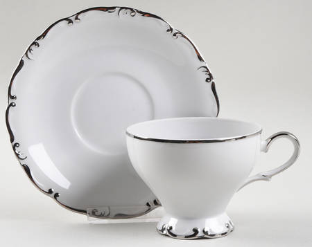 Majestic Platinum Footed Cup & Saucer Set