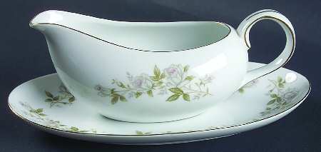 Rose Wreath Gravy Boat & Underplate/Relish