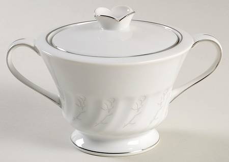 Snow Rose Sugar Bowl & Lid