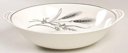 Ancestral Wheat (Platinum) 10" Round Vegetable Bowl