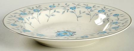 Blue Lace Large Rim Soup Bowl