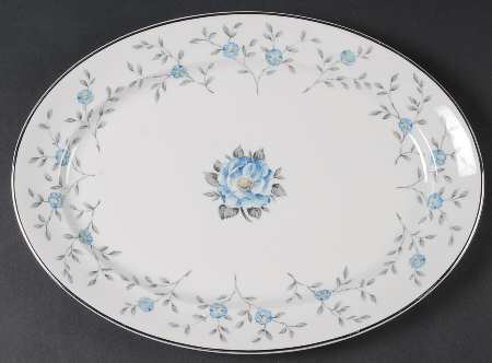 Blue Lace 13" Oval Serving Platter