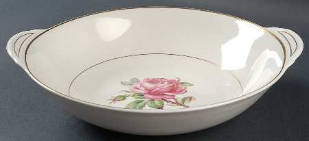 Manor Rose (Gold Trim) 10" Round Vegetable Bowl