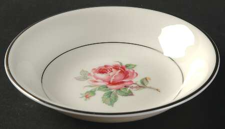 Manor Rose (Platinum Trim) Fruit/Dessert (Sauce) Bowl