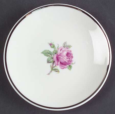 Manor Rose (Platinum Trim) Coaster