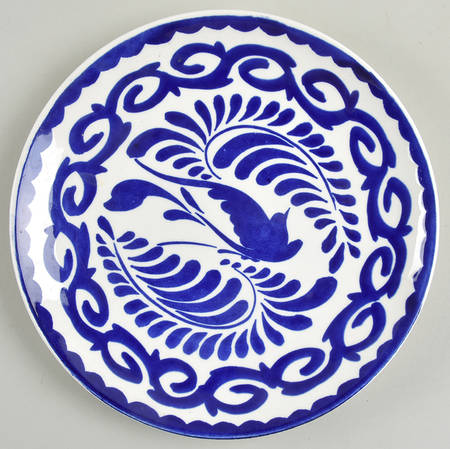 Puebla Blue Coupe Luncheon Plate
