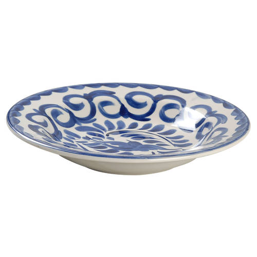 Puebla Blue Large Rim Soup Bowl