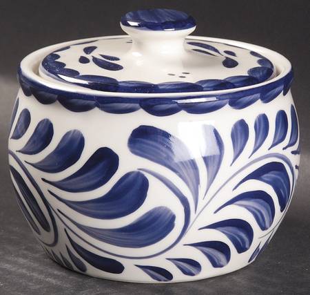 Puebla Blue Small Sugar Bowl & Lid