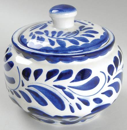 Puebla Blue Sugar Bowl & Lid