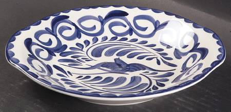 Puebla Blue Round Handled Bowl by Anfora (Mexico)