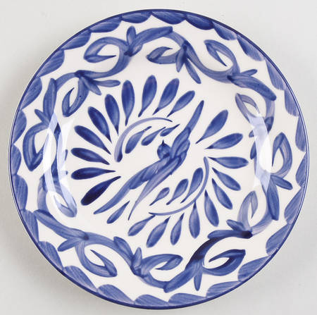 Puebla Blue Salad Plate by Anfora (Mexico)