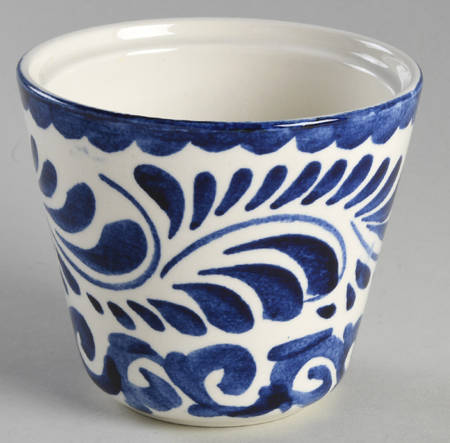 Puebla Blue Flower Pot