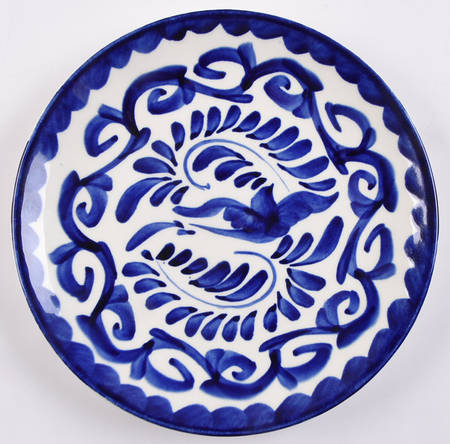 Puebla Blue Coupe Salad Plate