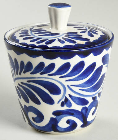 Puebla Blue Sugar Bowl & Lid