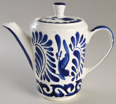 Puebla Blue Coffee Pot & Lid