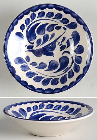 Puebla Blue Fruit/Dessert (Sauce) Bowl