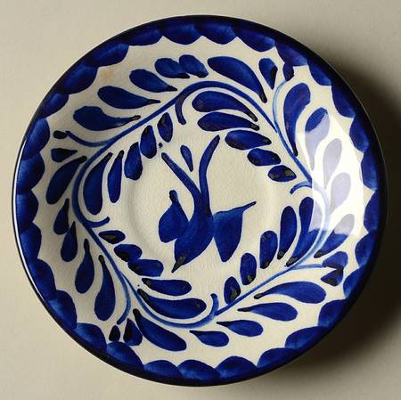 Puebla Blue Saucer for Flat Demitasse Cup