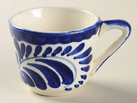 Puebla Blue Flat Demitasse Cup