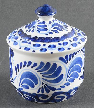 Puebla Blue Sugar Bowl & Lid