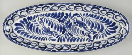 Puebla Blue 22" Fish Platter