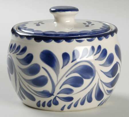 Puebla Blue Sugar Bowl & Lid