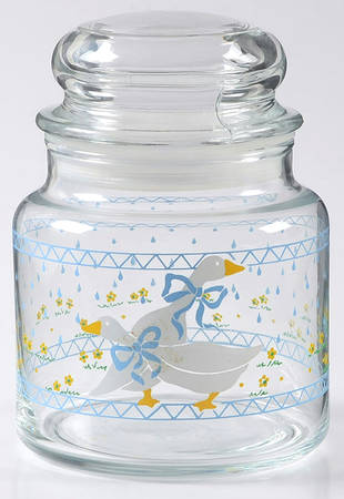 Farm Country Small Glassware Storage Jar & Lid