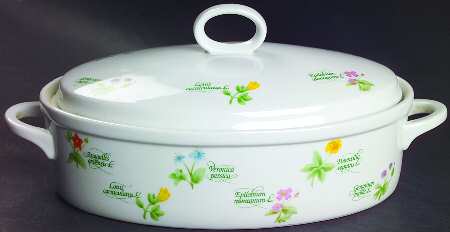 Floret 1.5 Quart Oval Covered Casserole