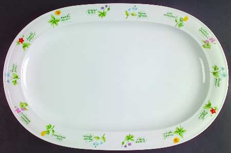 Floret 15" Oval Serving Platter