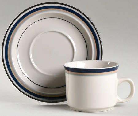 Sapphire Flat Cup & Saucer Set
